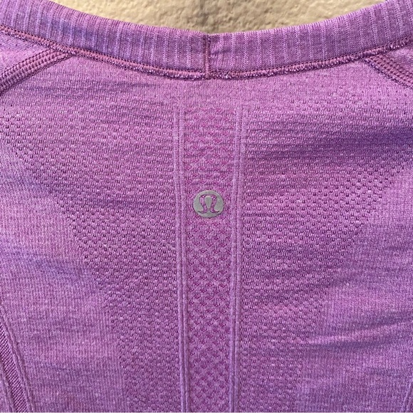 LULULEMON Women Purple Swiftly Tech Long Sleeve Athletic Top Size 8-Minor Flaw - Picture 5 of 7